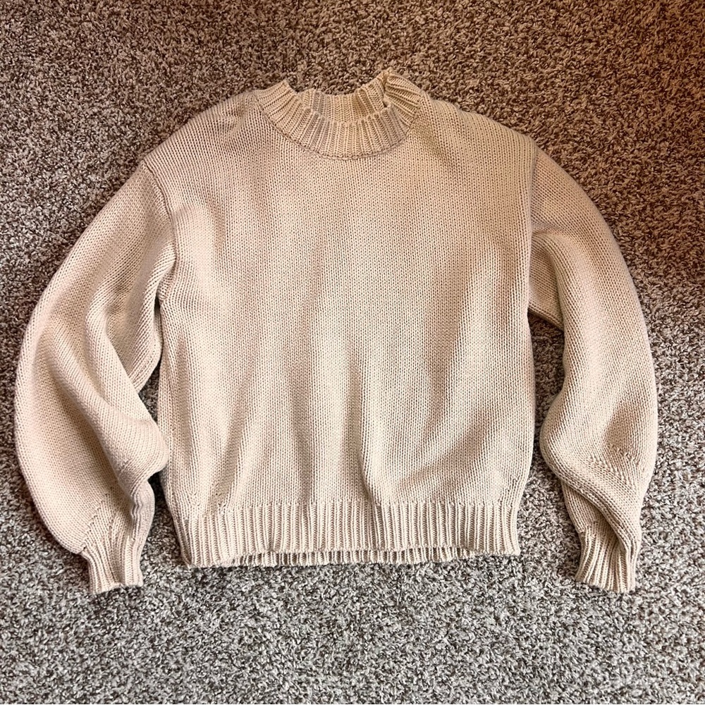 Princess Polly Cream Turtleneck Sweater